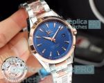 Omega Seamaster Aqua Terra 150 Blue Face 2-Tone Rose Gold Steel Copy Watch
